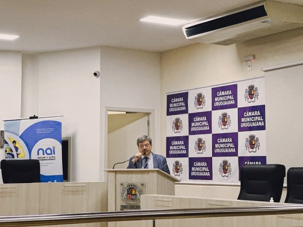 Massimo Trombin, CEO da GPF Brasil, discursando ao final da simulação realizada pelo projeto.