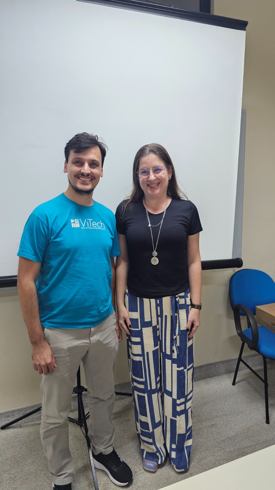 Renira com o orientador