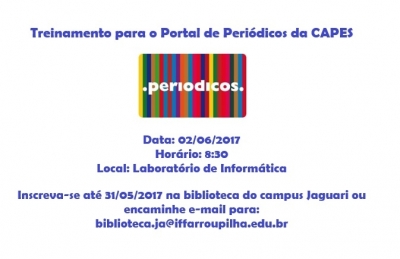 Treinamento para o Portal de Periódicos da CAPES