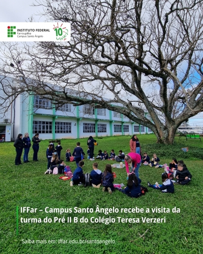 IFFar – Campus Santo Ângelo recebe a visita da turma do Pré II B do Colégio Teresa Verzeri