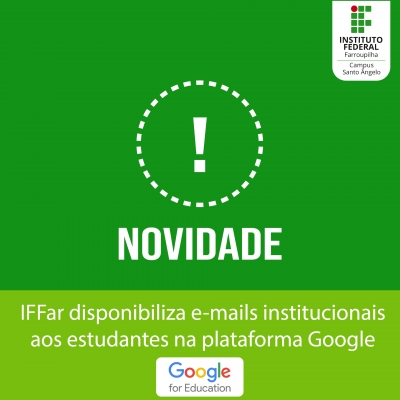 IFFar disponibiliza e-mails institucionais aos estudantes na plataforma Google