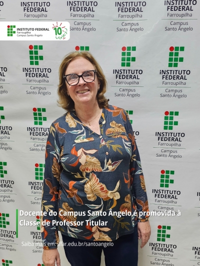 Docente do IFFar - Campus Santo Ângelo é Promovida à Classe de Professor Titular