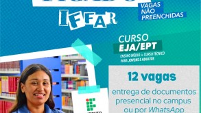 IFFar-JC tem12 vagas abertas para curso Técnico em Comércio na modalidade EJA/EPT IFFar-JC tem12 vagas abertas para curso Técnico em Comércio na modalidade EJA/EPT
