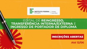 Inscrições abertas para Reingresso, Transferência e Ingresso de Portadores de Diploma Inscrições abertas para Reingresso, Transferência e Ingresso de Portadores de…