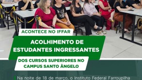 IFFar Campus Santo Ângelo realiza acolhimento de estudantes ingressantes dos cursos superiores IFFar Campus Santo Ângelo realiza acolhimento de estudantes ingressantes dos cursos…