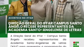 Direção Geral do IFFar Campus Santo Ângelo recebe representantes da Academia Santo-Angelense de Letras Direção Geral do IFFar Campus Santo Ângelo recebe representantes da Academia…